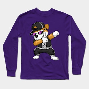 Funny Dabbing Dancing Dog Pet Long Sleeve T-Shirt